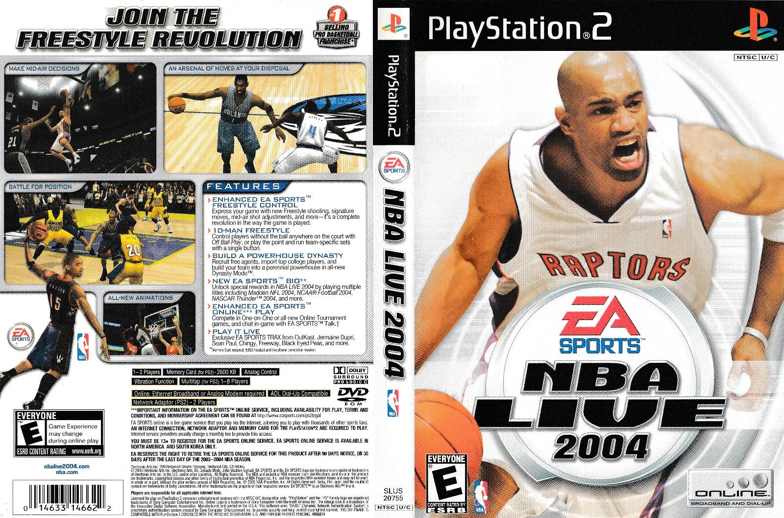 cheats for nba live 2004 on ps2