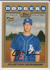 Clayton Kershaw [Gold] Baseball Cards 2008 Topps Update & Highlights Prices