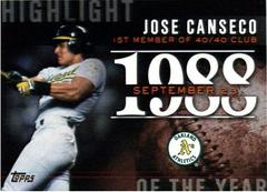 Jose Canseco #H-23 Baseball Cards 2015 Topps Highlight of the Year Prices
