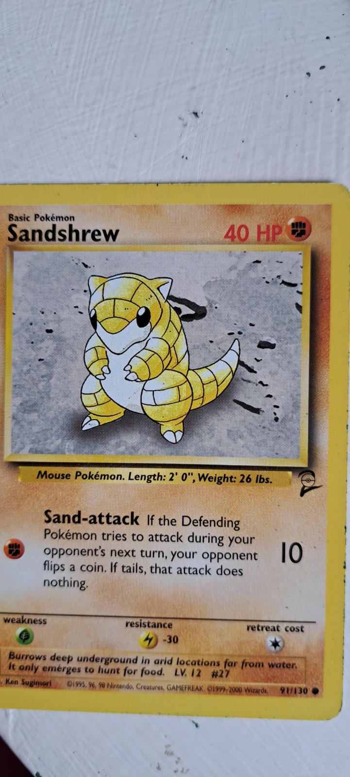 Sandshrew [Trainer Deck A] #62 Pokemon Base Set