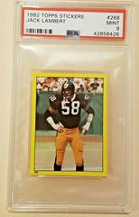 Jack Lambert #268 Football Cards 1982 Topps Stickers Prices