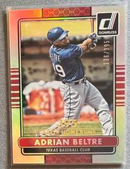 Adrian Beltre [Career Stat Line] #168 Baseball Cards 2015 Donruss Prices