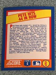 Pete Hits 44 In Row Baseball Cards 1989 Score Magic Motion Trivia A Year to Remember Prices