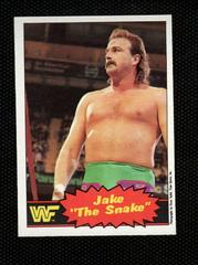 Jake 'The Snake' Wrestling Cards 1985 O Pee Chee WWF Series 2 Prices