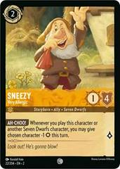 Sneezy - Very Allergic #22 Lorcana Rise of the Floodborn Prices
