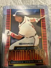 Chipper Jones #9 Baseball Cards 1997 Panini Donruss Dominators Prices