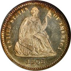 1868 Coins Seated Liberty Half Dime Prices