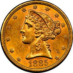 1885 S Coins Liberty Head Half Eagle Prices