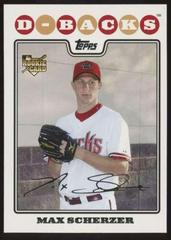 Max Scherzer Baseball Cards 2008 Topps Update & Highlights Prices