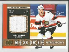 Josh Norris [Jersey] #RR-8 Hockey Cards 2021 Upper Deck Rookie Retrospective Prices