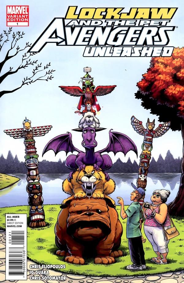 Lockjaw and the Pet Avengers Unleashed [Variant] #1 (2010) Comic Books Lockjaw and the Pet Avengers Unleashed