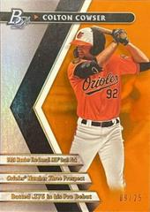 Colton Cowser [Orange] Baseball Cards 2022 Bowman Platinum Portfolios Prices