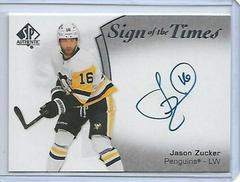 Jason Zucker #SOTT-JZ Hockey Cards 2021 SP Authentic Sign of the Times Autographs Prices