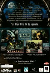 Back Cover | Vampire: The Masquerade Redemption [Platinum Hit Series] PC Games