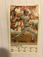 Jim Presley Baseball Cards 1991 Panini Stickers Prices