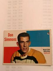 Don Simmons Hockey Cards 1960 Topps Prices