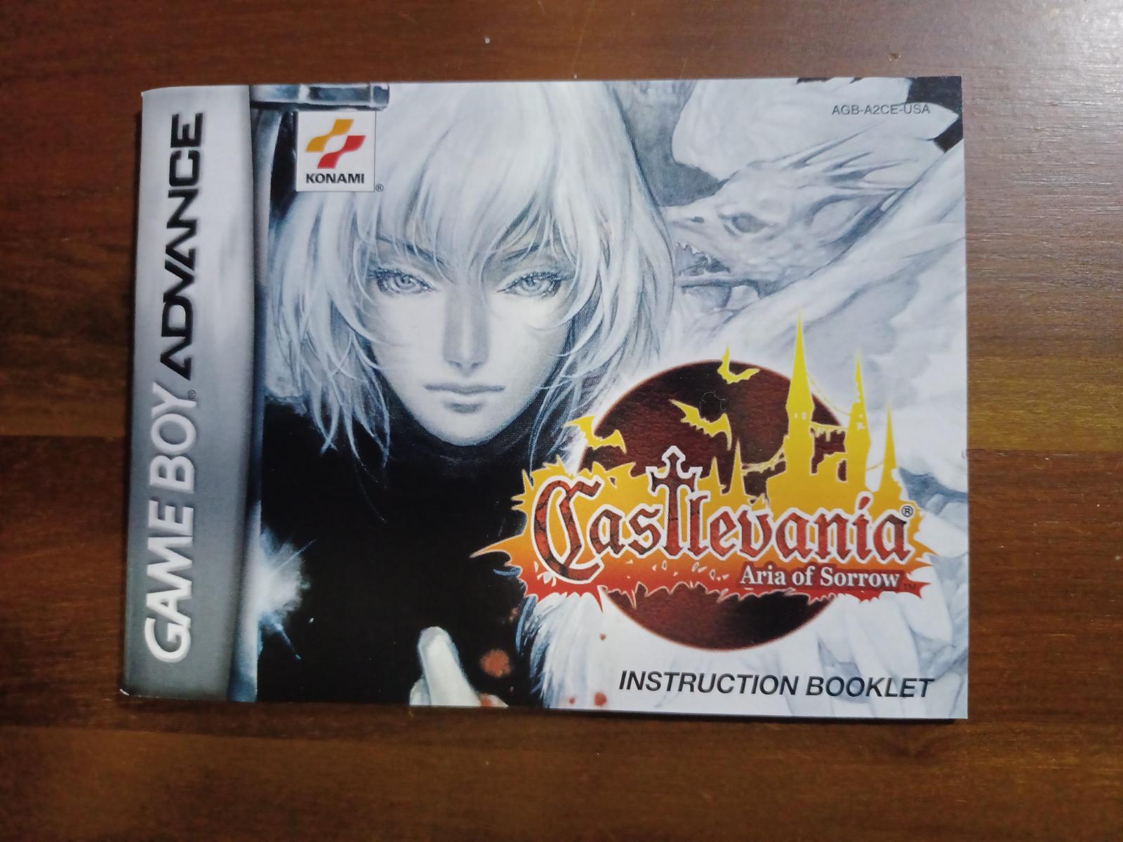 Castlevania Aria of Sorrow | Item, Box, and Manual | GameBoy Advance