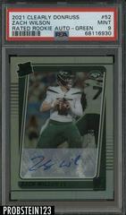 Zach Wilson [Autograph Green] #52 Football Cards 2021 Panini Clearly Donruss Prices