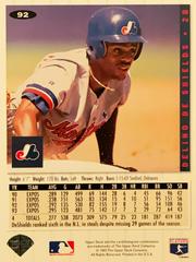 Rear | Delino DeShields [Silver Signature] Baseball Cards 1994 Collector's Choice