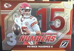 Patrick Mahomes #24 Football Cards 2023 Panini Zenith Behind the Numbers Prices