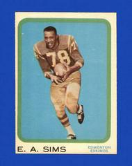 E.A. Sims Football Cards 1963 Topps CFL Prices