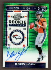 Drew Lock [Autograph Green Pulsar] #115 Football Cards 2019 Panini Contenders Optic Prices