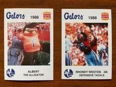 Albert the Alligator Football Cards 1988 Burger King Florida Gators Prices