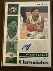 MaCIO TEAGUE [Green] #CR-MCT Basketball Cards 2021 Panini Chronicles Draft Picks Rookie Signatures Prices
