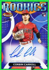 Corbin Carroll [Green] #RDA-CC Baseball Cards 2023 Topps Finest Rookies Design Variation Autographs Prices