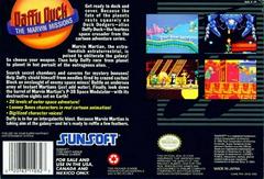 Daffy Duck Marvin Missions - Back | Daffy Duck Marvin Missions Super Nintendo