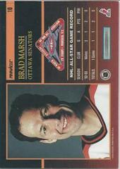 Card Back | Brad Marsh Hockey Cards 1993 Pinnacle All Stars