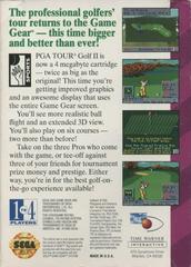 PGA Tour Golf II - Back | PGA Tour Golf II Sega Game Gear