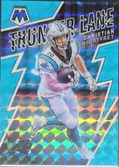 Christian McCaffrey [Blue Fluorescent] #TL-4 Football Cards 2022 Panini Mosaic Thunder Lane Prices