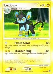 2007 POKEMON DIAMOND & PEARL- 52- PRE RELEASE LUXIO- PSA 7 CARD – Pokefeens