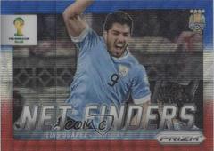 Luis Suarez [Blue & Red Wave Prizm] Soccer Cards 2014 Panini Prizm World Cup Net Finders Prices