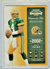 Brett Favre [Championship Ticket] #70 Football Cards 2002 Playoff Contenders Prices