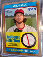 Aaron Nola [Gold] #CCR-AN Baseball Cards 2023 Topps Heritage Clubhouse Collection Relics High Number Prices