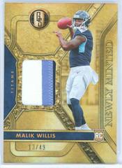 Malik Willis [Prime] #NMM-MWI Football Cards 2022 Panini Gold Standard Newly Minted Memorabilia Prices