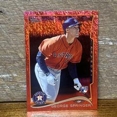 George Springer [Orange Jersey Red Hot Foil] Baseball Cards 2014 Topps Update Prices