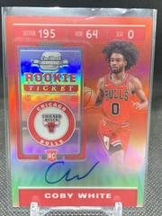 Coby White [Autograph Red] Basketball Cards 2019 Panini Contenders Optic Prices