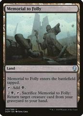 Memorial to Folly [Foil] Magic Dominaria Prices