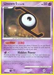Unown Z #72 Pokemon Secret Wonders Prices