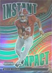 Bryce Young [Green] Football Cards 2023 Panini Prizm Draft Picks Instant Impact Prices