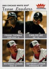 Frank Thomas, Carlos Lee, Esteban Loaiza #17 Baseball Cards 2004 Fleer Tradition Prices