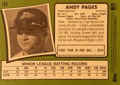 Rear | Andy Pages Baseball Cards 2020 Topps Heritage Minor League
