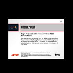 Card Backside | Sergio Perez Racing Cards 2021 Topps Now Formula 1
