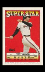 Terry Kennedy #55 Baseball Cards 1988 Topps Stickercard Prices