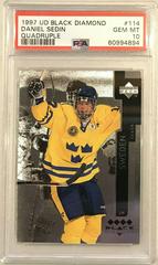 Daniel Sedin [Quadruple] Hockey Cards 1997 Upper Deck Black Diamond Prices