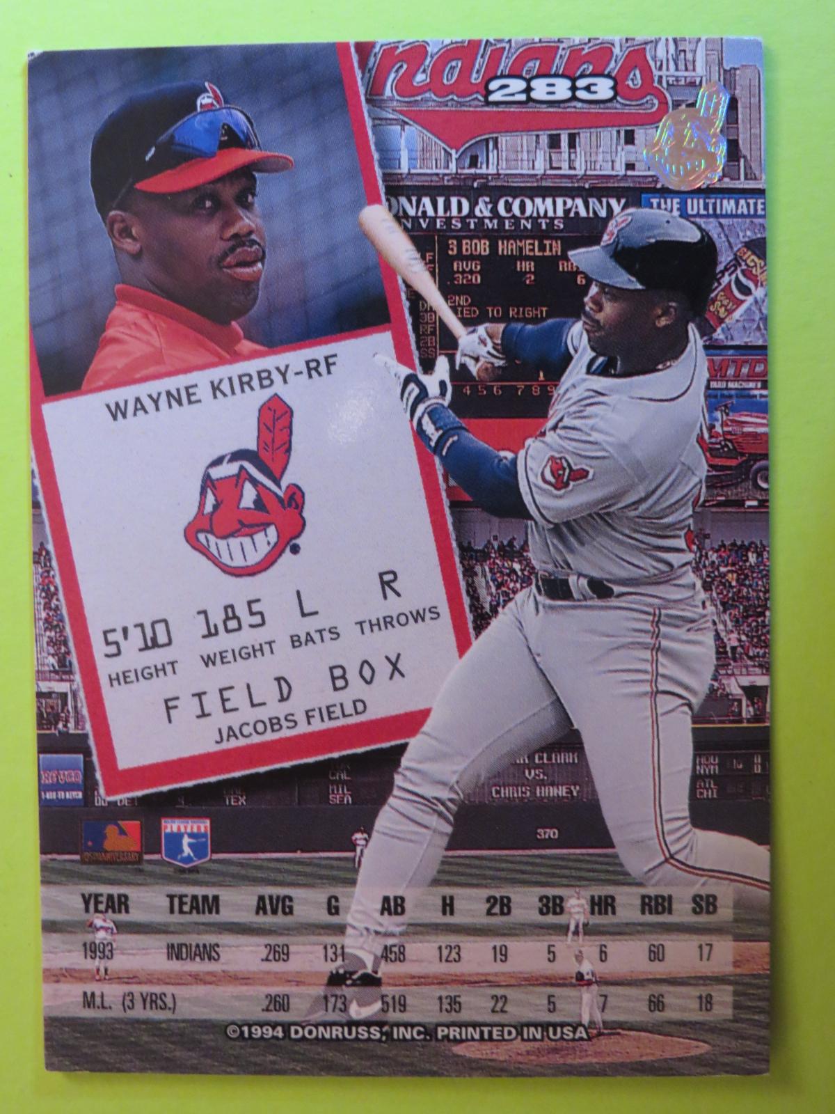 Wayne Kirby 283 Prices 1994 Leaf Baseball Cards