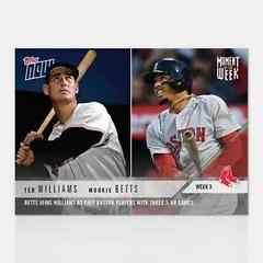 Mookie Betts, Ted Williams [Gold Winner] #3W Baseball Cards 2018 Topps Now Moment of the Week Prices